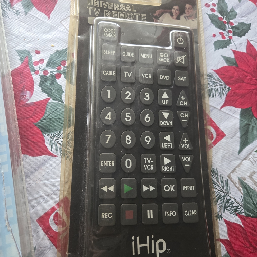 iHip Jumbo Universal Remote TV VCR DVD